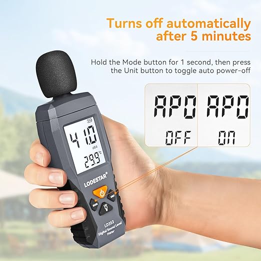 LODESTAR LD353 Decibel Meter, Digital Sound Level Meter 30 – 130 dBA dB Meter to Measure Noise, Audio Noise Measure Device Backlight MAX/MIN, Data Hold Dual Ranges Use for Home Factory - Image 6