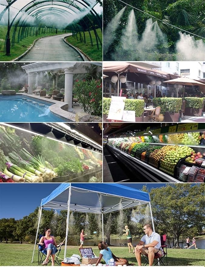 Misting Nozzles for Outdoor Cooling System 10pcs Mister Nozzle Atomizing Misting Sprayer Fog Nozzles for Garden, Humidification, Landscaping, Dust Control, 0.024Inch (Size : 0.6mm) - Image 7