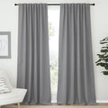 NICETOWN Blackout Curtain Panels Window Draperies - (Silver Grey Color) 70x95 inch, 2 Pieces, Insulating Room Darkening Blackout Drapes for Bedroom by NICETOWN