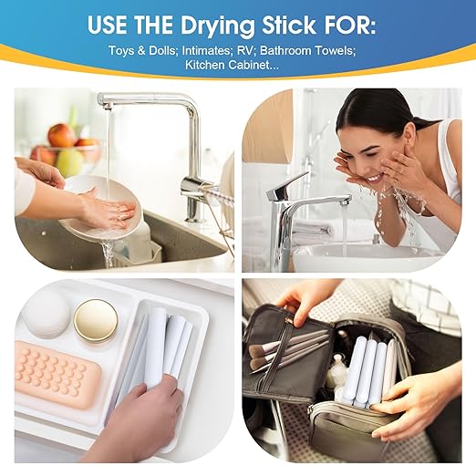 NUHUi 10 Pcs Large Drying Sticks Dry Desiccant Dehumidifier Rod Dryer Stick Reusable Desiccants Absorb Liquid Easily Keeps Toys Dry Gift - Image 2