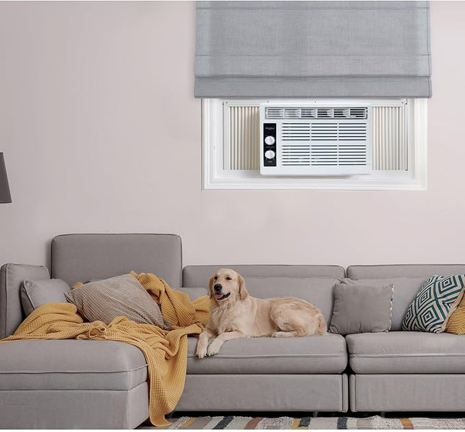 Whirlpool 5,000 BTU 115V Window Air Conditioner & Dehumidifier with Mechanical Controls, Window AC Unit for Apartment, Dorm Room, & Small Rooms up to 150 Square Feet in White - Image 2