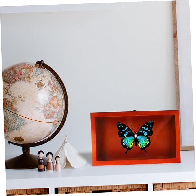 DOITOOL Vintage Style Rectangular Wooden Box Pin Display Case for Figures Safe Storage Solution - Image 5