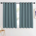 NICETOWN Greyish Blue Blackout Curtain for Bedroom, Window Treatment Thermal Insulated Grommet Solid Drapes Sound Reducing for Home Office/Basement, 1 Panel, W66 x L54 by NICETOWN