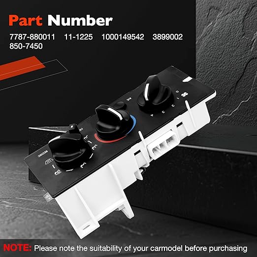 7787-880011 Front Climate Control Module A/C Heater Air Conditioning Panel, Compatible with 2001-2005 Mack Ch613 cv713 -Replace OE#: 11-1225, 1000149542, 3899002, 850-7450 - Image 2