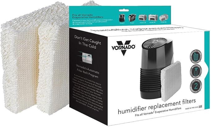 Vornado MD1-0002 Replacement Humidifier Wick Filters, 2-pk by Vornado