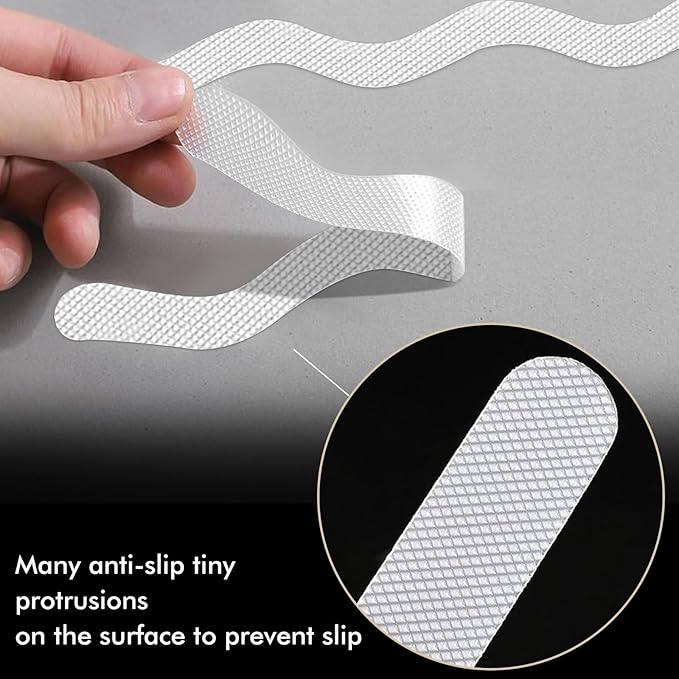 24 PCS Anti Slip Shower Stickers, Safety Bathtub Non Slip Strips, Adhesive Decals Anti Skid Tape with Scraper for Tub, Shower, Steps, Floor, Stairs - Image 5
