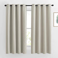 NICETOWN Natural Blackout Living Room Curtain - Grommet Window Treatment Thermal Insulated Solid Room Darkening Drapes Sound Dampening for Bedroom, 1 Panel, W52 x L63 by NICETOWN