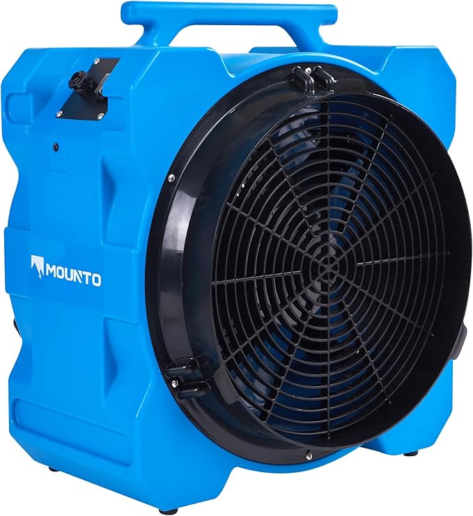 MOUNTO 16-Inch Axial Blower Exhaust Fan - 1HP, 5000 CFM, 200pa, Durable, Stackable, Ductable for Efficient Ventilation by MOUNTO