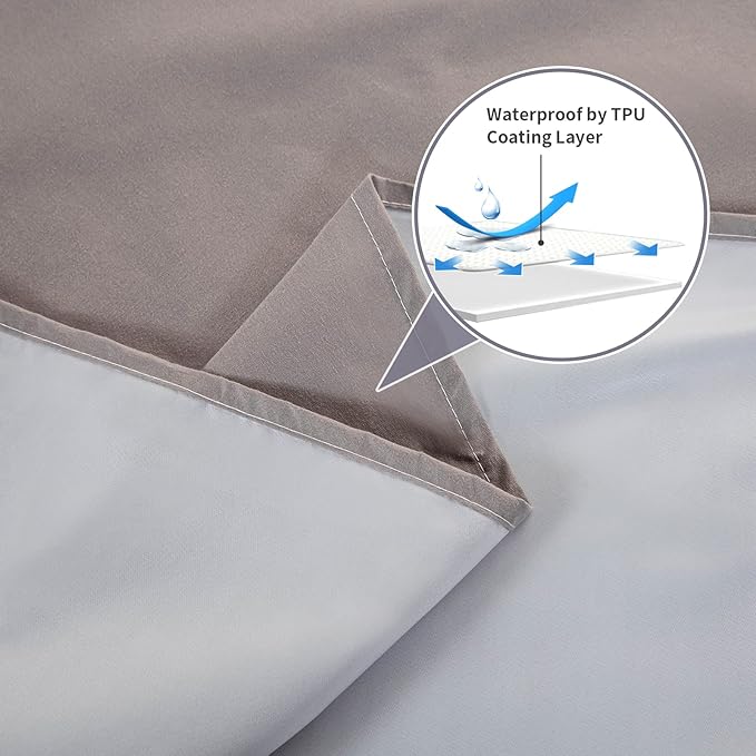 WenBags Waterproof Bed Sheet Flat Sheets Lightweight,70*90 Inches Queen Size Mattress Furniture Protector Cover for Bed Couch, Pet Hair Resistant Cover Ideal for Dogs Cats Hotels and Hospitals (Gray) - Image 2