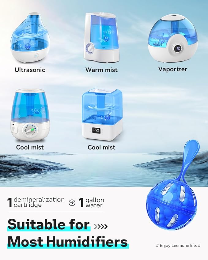 Leemone Humidifier Cleaner 20 Pack, Demineralization Cleaning Ball, Works in All humidifiers and Fish Tanks, Purifies Water, Prevents Hard Water Build-Up, Reduces Scale - Image 3