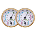 Mini Indoor Thermometer Hygrometer Analog 2 in 1 Temperature Humidity Monitor Gauge for Home, Room, Outdoor, Offices, Display Mechanical (No Battery Needed) (Gold-2 Pack, Gold-2 Pack) by LayscoPro