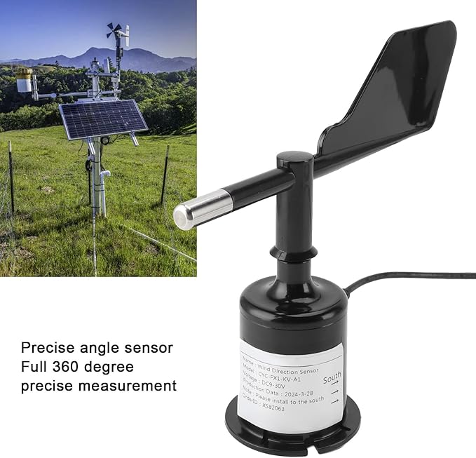 Wind Direction Sensor, Wind Speed and Direction Sensor, 360° Directional Wind Direction Monitoring, for Meteorology Environmental Monitoring Aerospace - Image 2