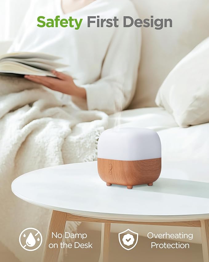 InnoGear 150ml Essential Oil Diffuser, 5-in-1 Diffusers for Home Scent 8 LED Color Aromatherapy Diffuser Air Desk Mini Humidifier Small Vaporizer Aroma Diffuser for Computer Laptop Office, Medium - Image 7