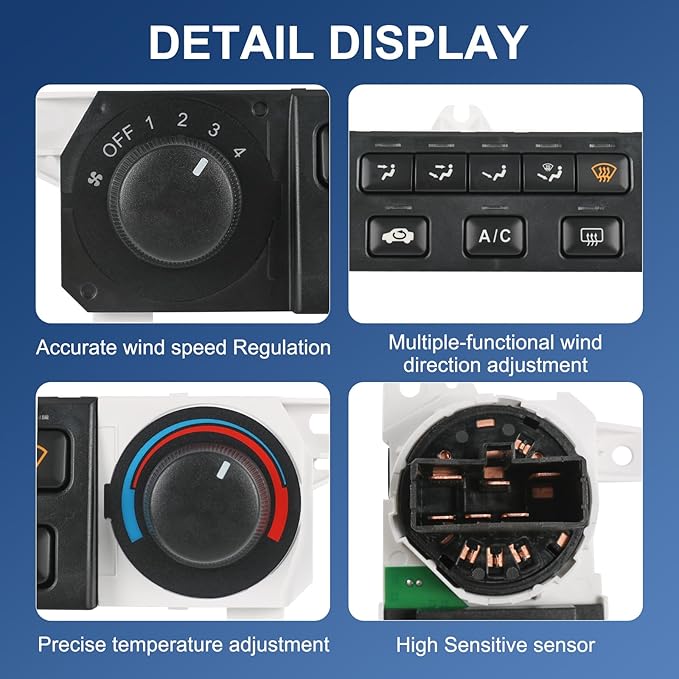 A/C Heater Climate Control Module Compatible with 1998-2000 Honda Accord 1998-2004 Honda Odyssey Replace# 599-268, 79600-S84-A01ZA - Image 5