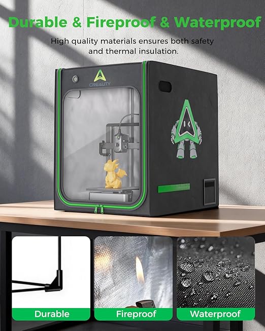 Creality 3D Printer Enclosure with LED Lighting, Constant Temperature Fireproof Dustproof Protective Cover, 700*750*900mm 3D Printer Cover for CR-10 Smart Pro/CR-10 Pro/Ender 3 S1 Plus/Ender 5 Plus - Image 7