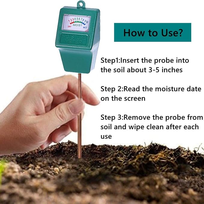 Soil Moisture Meter,2 Pack Plant Hygrometer Moisture Sensor Plant Water Monitor for Potted Plants,Garden,Farm, Lawn(No Battery Needed) - Image 2