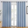 NICETOWN Vintage Blue Blackout Curtains 84 inch Length, Grommet Top Room Darkening Drapes for Bedroom Living Room, Light Blocking Window Covering for Privacy (W66 x L84 Inch, 1 Panel) by NICETOWN