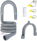PinkCross Universal Washing Machine Drain Hose Extension, Flexible Washer & Dishwasher Hose, Portable Sink & Dehumidifier Pipe, Corrugated Plastic Hose with Clamp (6.5ft) by Unknown