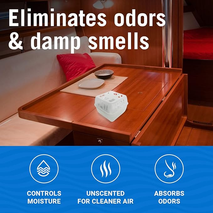 Refillable Moisture Absorber Bucket with Dehumidifier Refill Pack Moisture Absorbers for Closet Storage, Controls Water, Humidity, Odors, and for Basement, Home, Boat, Room, RV, and Car Use - Image 6