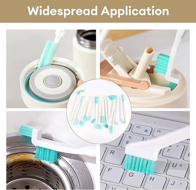16pcs Humidifier Cleaning Brush Set, Multi-Size Cleaning BrushSet， Includes Crevice & Small Brushes for Humidifier Maintenance,for Users to Clean Tight Spaces & Small Details - Image 6