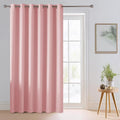 RYB HOME Blackout Thermal Insulated Curtains, Portable Curtain for Sliding Glass Door/Storage/Space Room Divider, Large Window Treatment Room Divider Panel, W80 x L84, Pink, 1 Panel by RYBHOME