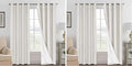 H.VERSAILTEX 100% Blackout Curtains Ivory, Linen Blackout Curtains 96 inch Curtains 2 Panel Set, Elegant Curtain for Bedroom Grommet Drapes Window Curtains Living Room Drapes (Pack of 2) by HVERSAILTEX