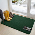 GORILLA GRIP SOAKSTOPPER Dog Door Mat, 48x30 Machine Washable Rug Absorbent Doormat Captures Moisture Mud Dirt, Quick Dry Soft Chenille Entryway Rugs Indoor Entrance Mats for Dog Paws, Deep Green by GorillaGrip