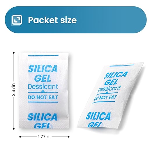 Silica Gel Packets, Moisture Absorbers Desiccant Packs for Storage, Clothes, Shoes, Electronics, 3D Printer Filament, Jewelry (2000, 20% Orange Silica Gel + 80% White Silica Gel Blend, 5g) - Image 2