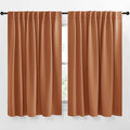 NICETOWN Blackout Curtain Panels Window Draperies - (Burnt Orange Color) 62x63 inch, 2 Pieces, Insulating Room Darkening Blackout Drapes for Doorway Shower Bathroom Laundry Room Bifold Door by NICETOWN