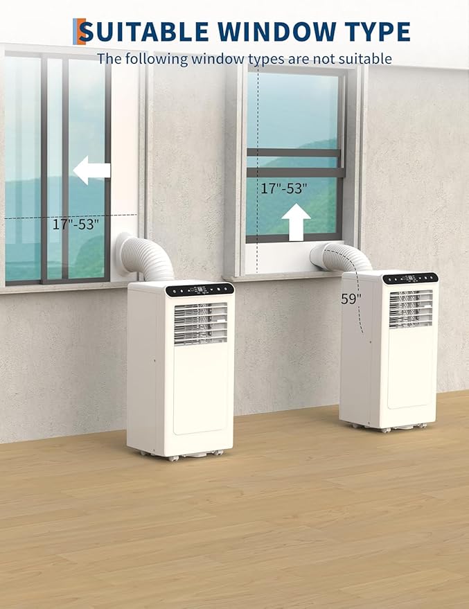 GarveeLife Powerful 10,000 BTU Portable Air Conditioner with Heating - 4-in-1 AC, Fan, Dehumidifier & Heater - Cools up to 450 Sq.Ft, Remote, 24H Timer, Smart Sleep Mode - Black Control Panel, With - Image 7