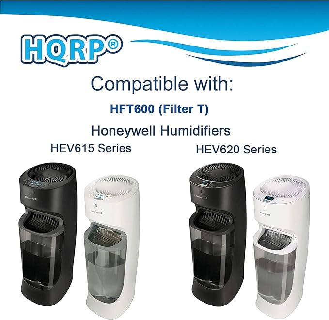 HQRP 2-Pack Wick Filter T Compatible with Honeywell HFT600 / HFT600PDQ Replacement fits Honeywell HEV615 HEV620 HEV600 Humidifiers, with Blue Pre-Filter - Image 4