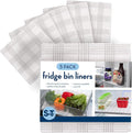 S&T INC. Fridge Liners, Shelf Liners for Kitchen Cabinets and Storage Bins, Non Adhesive Refrigerator Liners, Washable and Absorbent, 12 Inch x 24 Inch, Plaid, 5 Pack by STINC