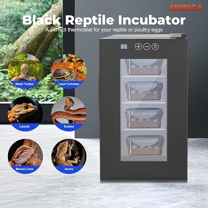 23L Reptile Incubator Cabinet Incubators for Hatching Eggs, Constant Temperature& Humidity Intelligent Reptile Egg Incubator with 10-40°C Cooling and Heating Temperature Control - Image 9