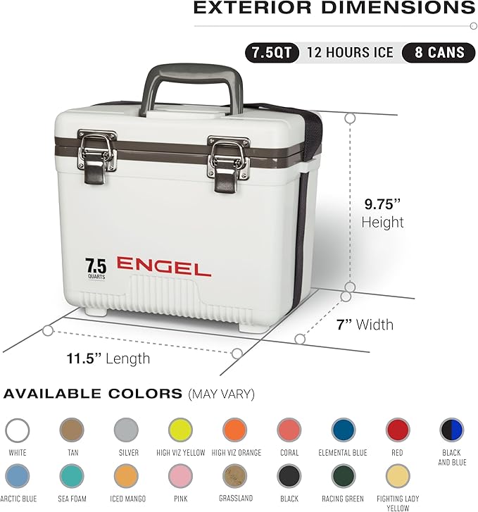 Engel UC7 7.5qt Leak-Proof, Air Tight, Drybox Cooler and Small Hard Shell Lunchbox for Men and Women - Image 2
