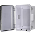 ABS Electrical Junction Box, Ventilated Design, Cable Grommets, IP65 Waterproof Enclosure, Indoor/Outdoor Use with Mounting Panel. (Clear Cover, 11"x7.4"x5.5") by ANIMACYN
