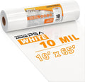 Crawl Space Vapor Barrier, 10mil Film, 10'x65', White Plastic Sheeting - Thick Plastic Sheeting, Heavy Duty Polyethylene Film, Drop Cloth Vapor Barrier Covering for Crawl Space, Garden, Basement by PureSpaceArmor