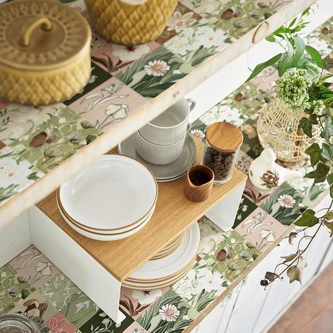 Drawer and Shelf Liner for Kitchen Cabinets Non-Adhesive Cabinet Liner for Shelves Kitchen Drawer Liners Waterproof Shelf Liners for Cabinets,Refrigerator,Cupboard, Floral,12In x 10FT - Image 9