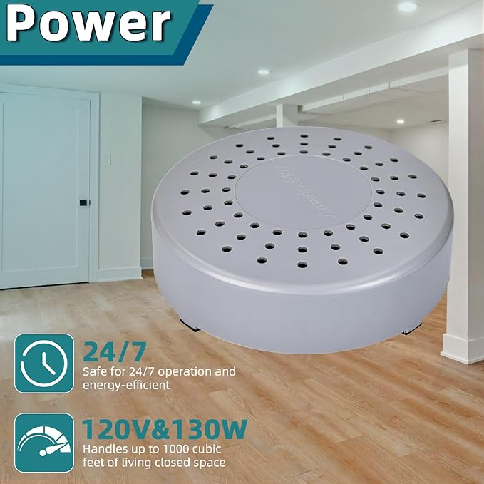 Air Dryer for Ship Boat RV,Storage Room,Small RV Boat Dehumidifier Ship Dryer to Dry and Warm Air Circulator for Enclose Space-RV/Boat/Basement/Garage/Cabin/Bathroom,Low Power Draw Micro Dehumidifier - Image 3