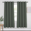 NICETOWN Blackout Curtain for Bedroom 72 inches Long - Grommet Thermal Curtain Room Darkening Window Treatment Sound & Light Blocking for Living Room (1 Panel, Dark Mallard, W52 x L72) by NICETOWN