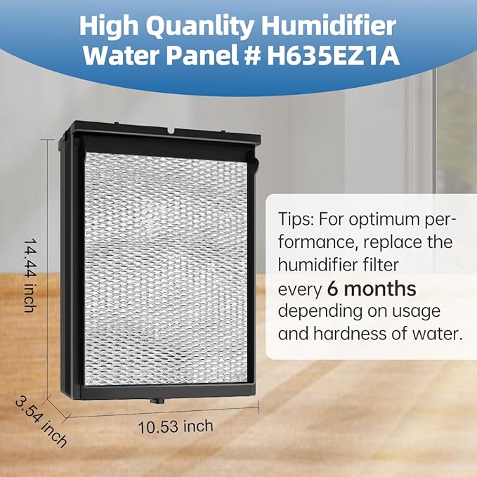H635EZ1A Humidifier Filter Water Panel Assembly Replacement Kit Compatible with Whole-House Humidifier Models: 600 600A 600M Series - Image 3
