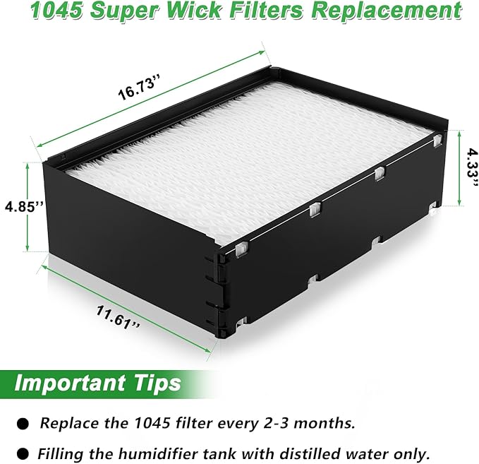 3 Pack 1045 Super Wick Humidifier Filter Replacement Compatible with 1045 Air-care Essick Humidifier Model H12300/H12300HB/H12400/H12400HB/H12600/H12600/H12001/H12AEUO/H12AUKP - Image 7