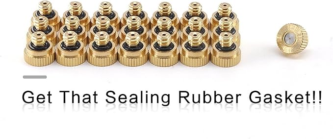 Brass Misting Nozzles for Outdoor Cooling System 22 pcs,0.012" Orifice (0.3 mm) 10/24 UNC by Aootech - Image 6