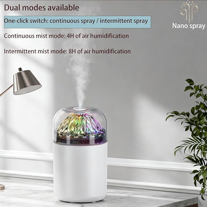 Mini Personal Cool Mist Humidifier-Humidifier for plants with led lights,usb portable air humidifiers ultra-quiet, Suitable for Babies, Kids, Indoor, Bedroom, Office, Car, Travel - Image 3