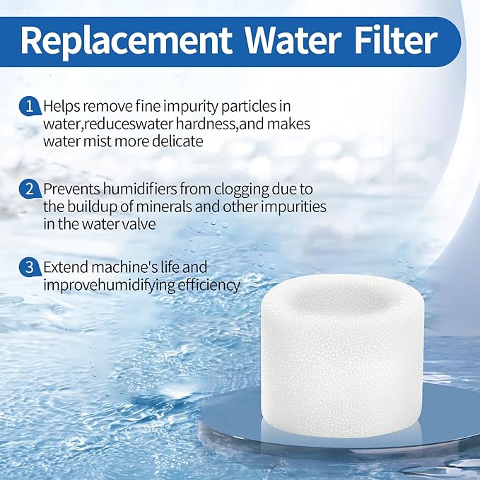 12-Pack Humidifier Premium Replacement Filters for LEVOIT Superior 6000S Smart Evaporative Humidifier + 6-Pack Top Fill Humidifier Filters Replacement, Gray - Image 6