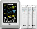 Indoor Outdoor Thermometer Wireless, 4.5 Inch Display Digital Hygrometer Thermometer Temperature Humidity Monitor with 330ft Range Sensor and Adjustable Backlight (Multi) by UUNNI