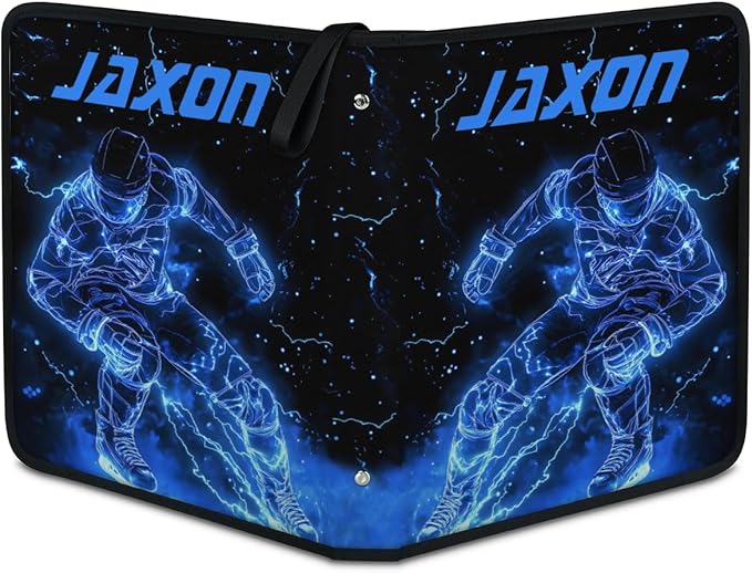 Custom Name Football Card Binder, Personalized Rugby 9 Pocket Trading Card Holder Binder Collector Storage Album for TCG, MTG, Sports Cards - Image 2