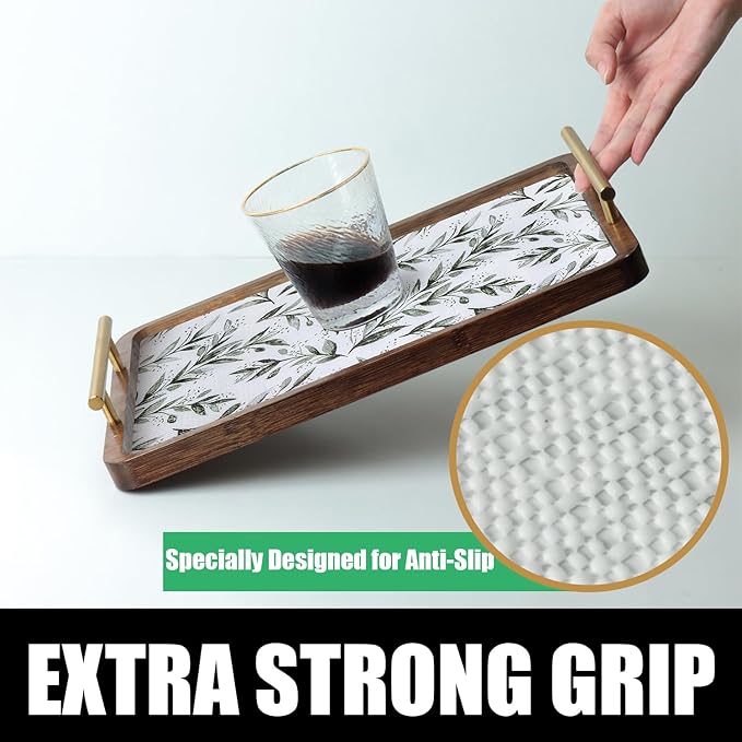 Shelf Liners Non Adhesive and Strong Non-Slip 12IN x 20FT Shelf and Drawer Liners for Kitchen Cabinet Wire Fridge, Waterproof Shelf Drawer Liner,Easy to Clean,Green Leaf - Image 5