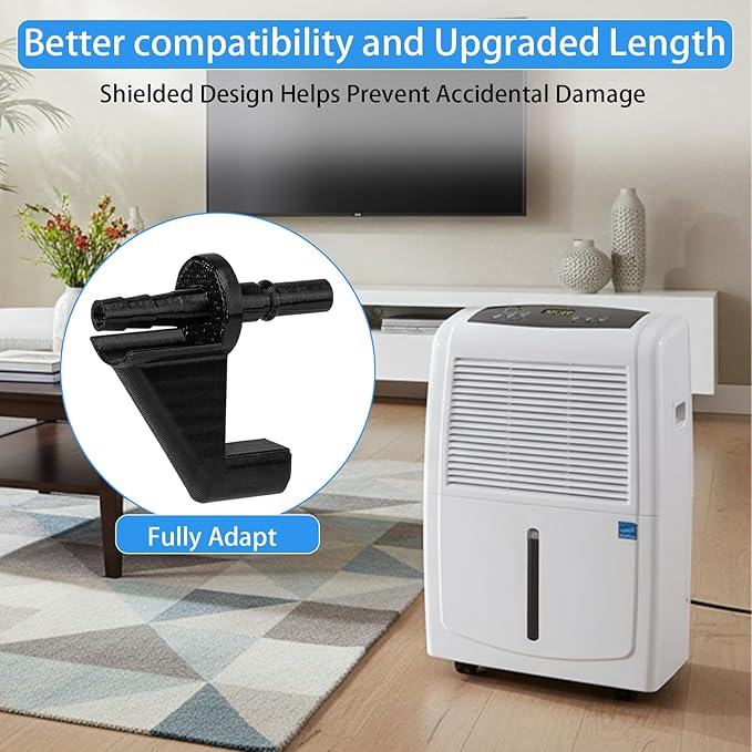 Dehumidifier Parts, Upgraded Dehumidifier Drain Adapter, Universal Fit AeonAir/Whirlpool/Idylis/Whynter RPD-702WP Units, Enhanced Drainage Efficiency (Black) - Image 3