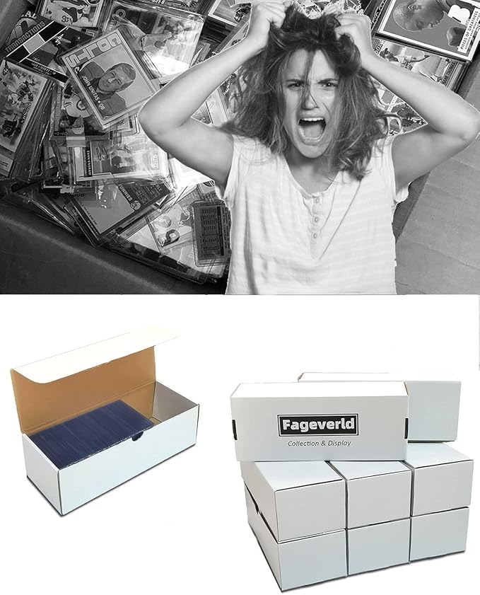 Top loader Storage Box, Cardboard Toploader Card Box, Holds 1200 Sports & Trading Card, Fits Baseball Football Cards, 8 Count - Image 4