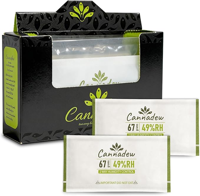 49% RH, 67g (15 Pack) Cannadew Humidity Packs Two-Way Humidity Control Pack – Moisture Absorbers & Hydration Packets for Curing and Storage by CannadewLLC